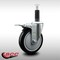 Service Caster 5'' SS Black Poly Swivel 1'' Expanding Stem Caster Total Lock Brake SCC-SSEXTTL20S514-PPUB-BLK-1 - alternate 3